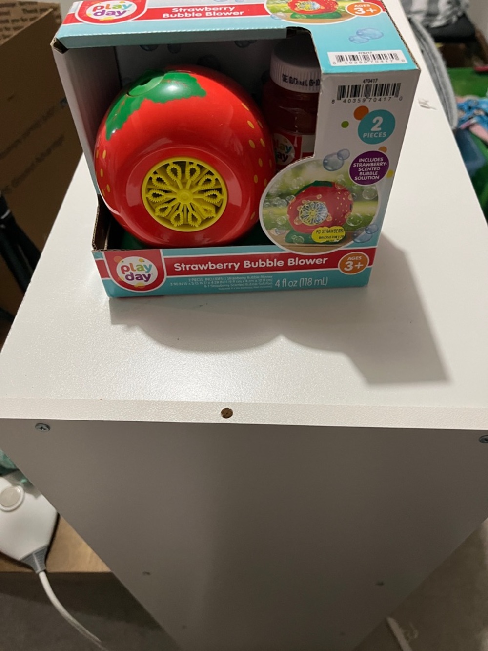 Strawberry Bubble Blower - Red with Green Accents